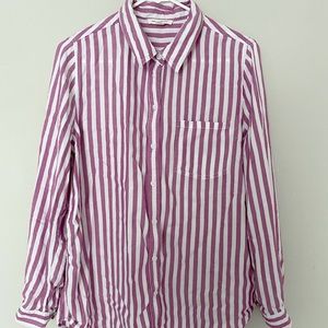 Beach Lunch Lounge Striped Tunic Shirt Medium